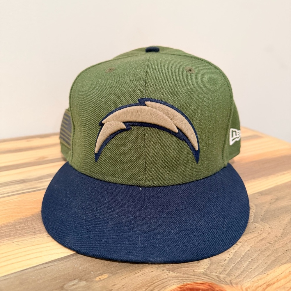 New Era LA Chargers Salute to Service Olive Hat